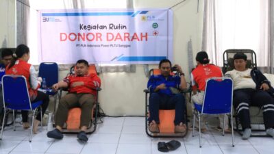 Peringati Bulan K3 Nasional, PLN IP UBP Sanggau Gelar Bakti Sosial Donor Darah