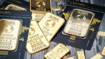 Harga Emas Dunia Anjlok ke Level Terendah 3 Pekan